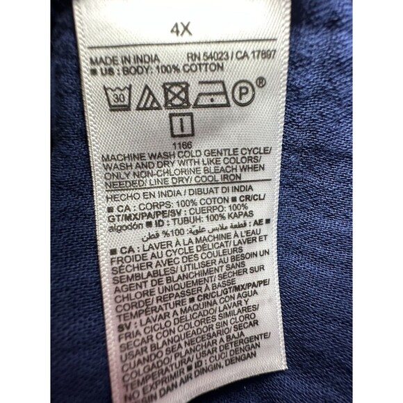 OLD NAVY Tie Shoulder Cami Swing Loose Flowy Tank Top Navy‎ Blue SIZE 4X NWT - Picture 6 of 8